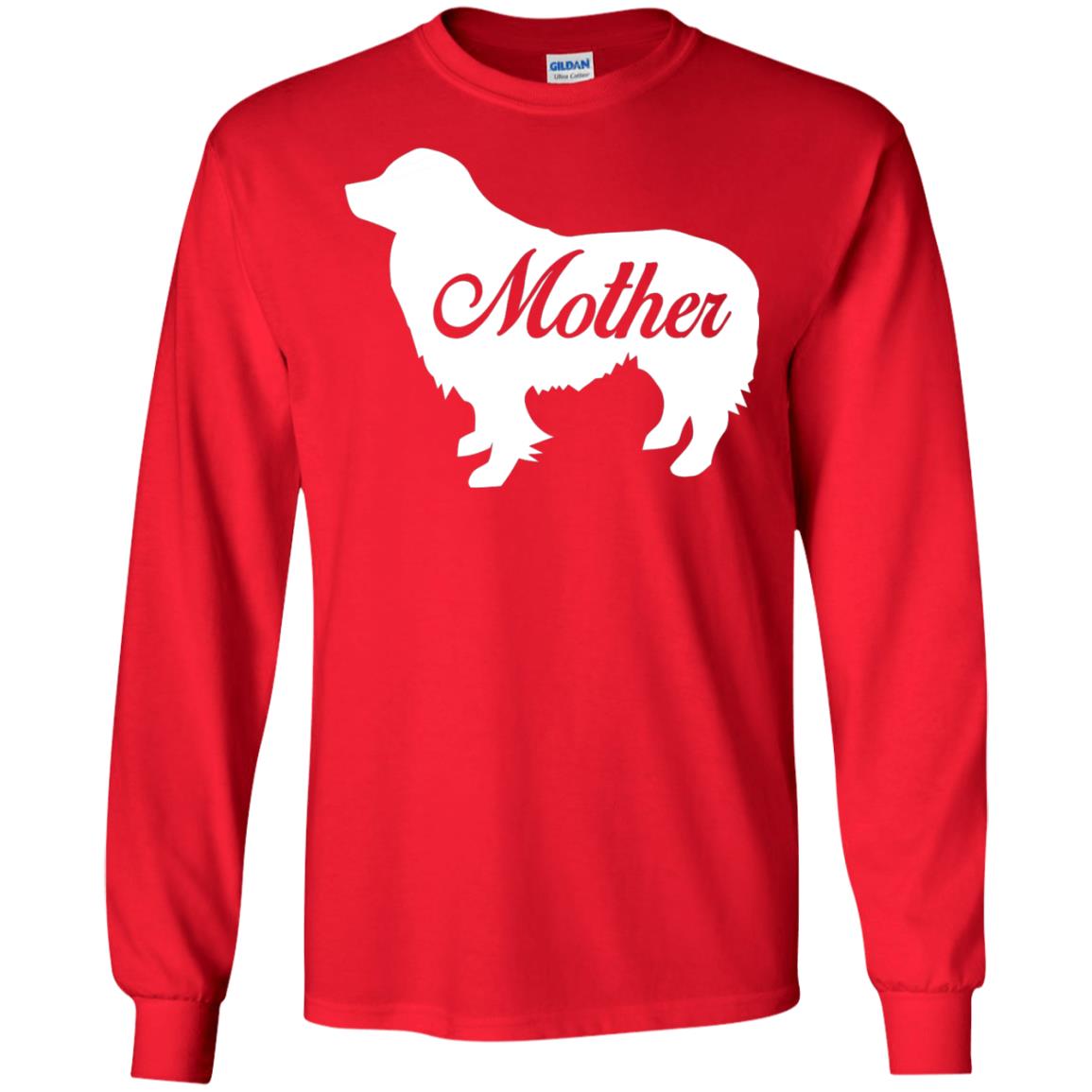 Border Collie Dog Mom T-shirt Red
