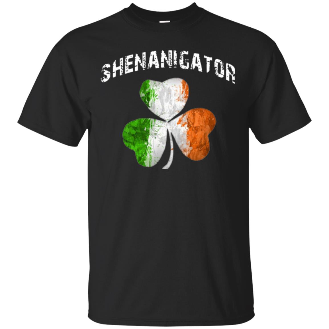 Shenanigator T-shirt St Patrick_s Day Shamrock Black