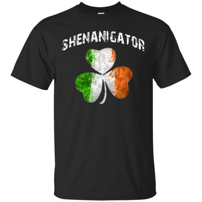 Shenanigator T-shirt St Patrick_s Day Shamrock Black