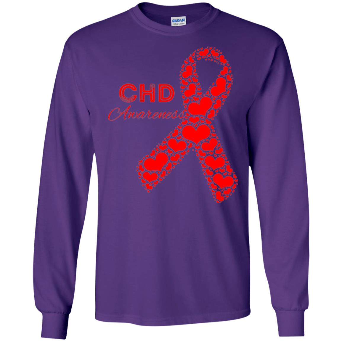 Chd Congenital Heart Defect Awareness T-shirt National Wear Red Purple