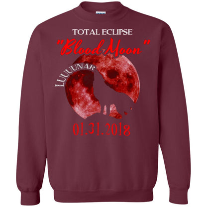 Eclipse T-shirt Total Eclipse Luuuunar Blood Moon Maroon