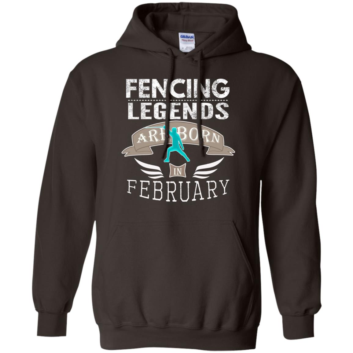 Fencing Legends Are Born In February Fencing Lover T-shirt Dark Chocolate