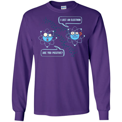 Chemistry Lover T-shirt I Lost An Electron Are You Positive Purple