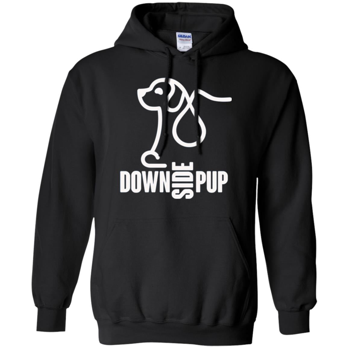 Dog Lover T-shirt Down Side Pup T-shirt Black