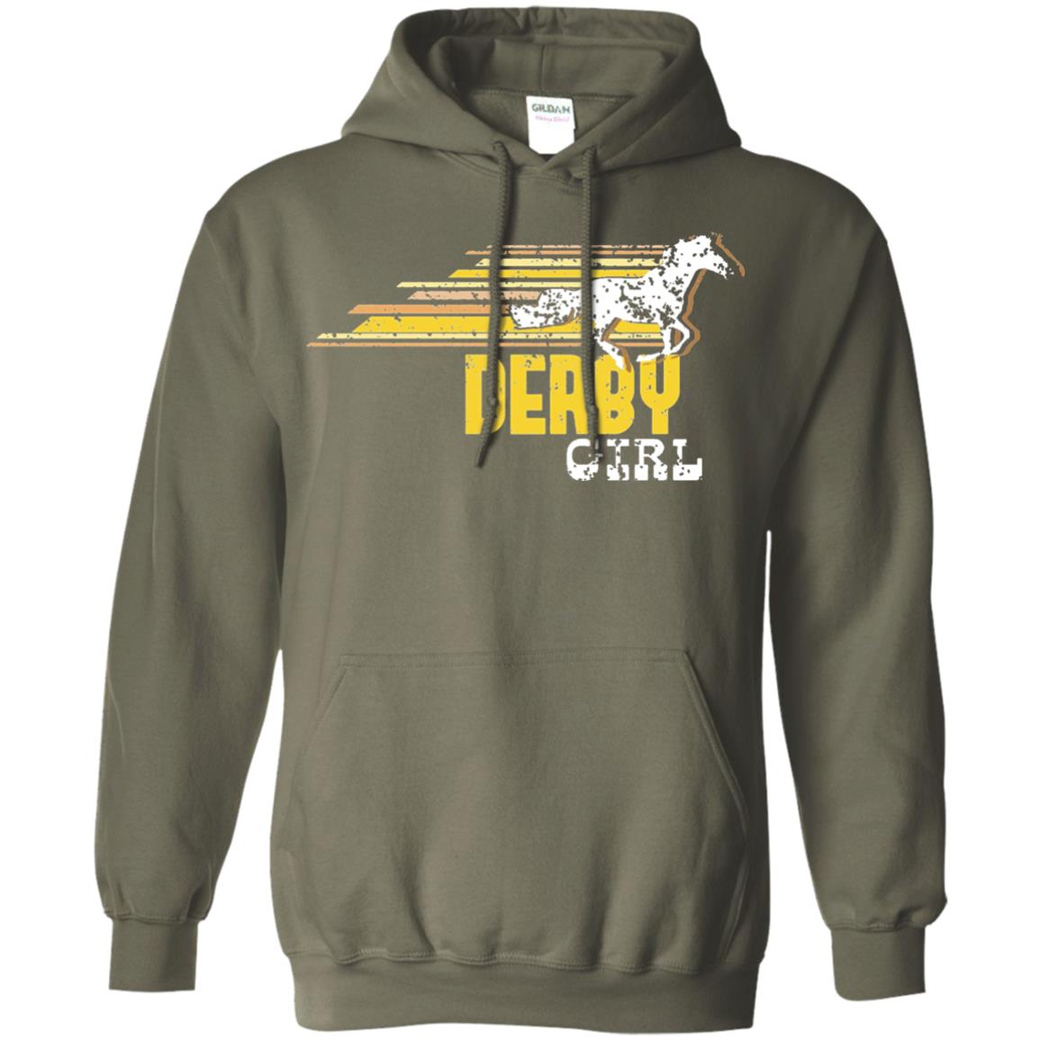 Derby Girl Derby Women Horse Race Shirt Military Green