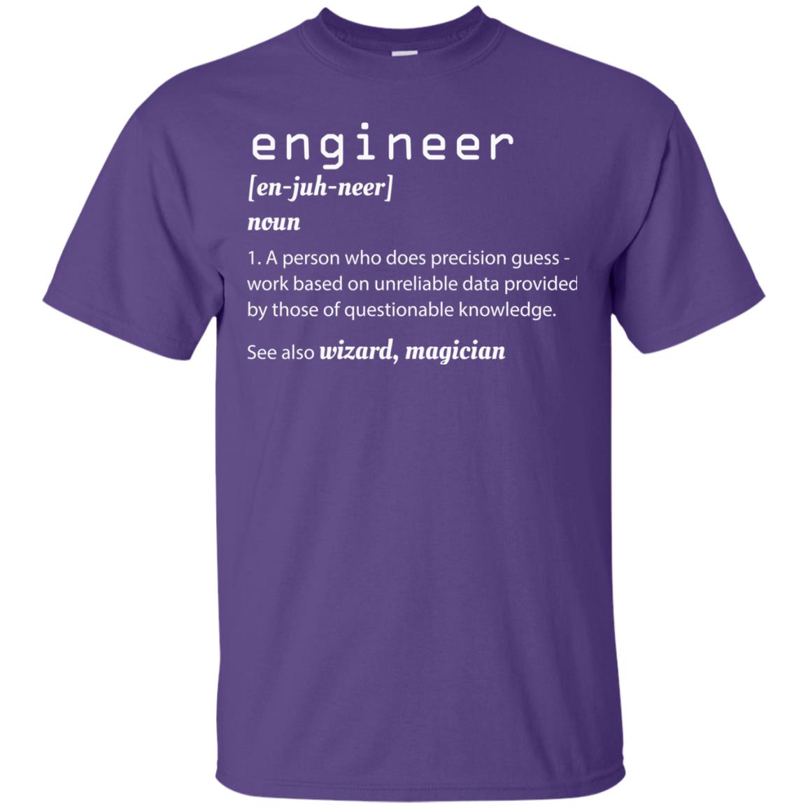 A Person Who Does Precision Guess Work Based On Engineer T-shirt Purple