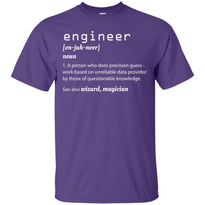 A Person Who Does Precision Guess Work Based On Engineer T-shirt Purple