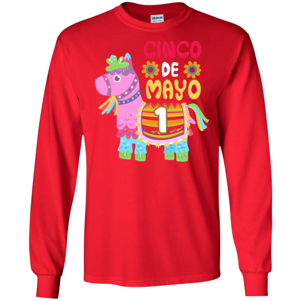 Cinco De Mayo Pinata Jockeys Horse Race 1st Birthday T-shirt Red