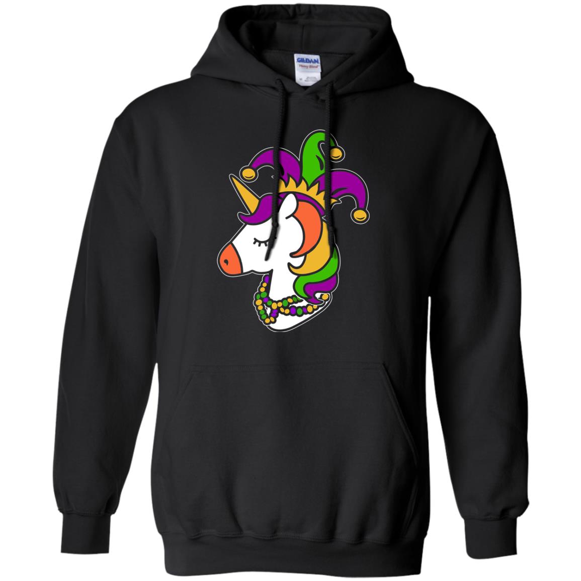 Unicorn Funny Mardi Gras T-shirt Black