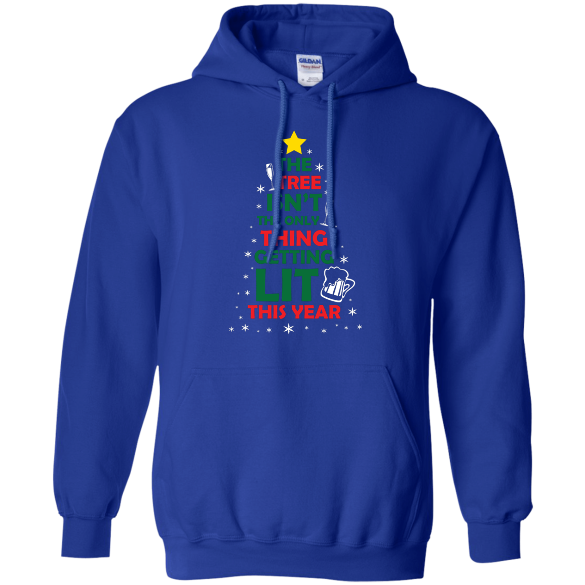 Christmas T-shirt The Tree Isn't The Only Thing Getting Lit This Year Royal