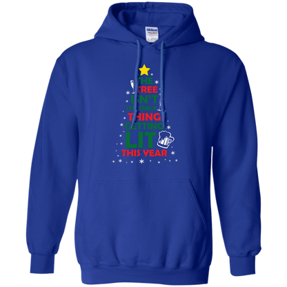 Christmas T-shirt The Tree Isn't The Only Thing Getting Lit This Year Royal