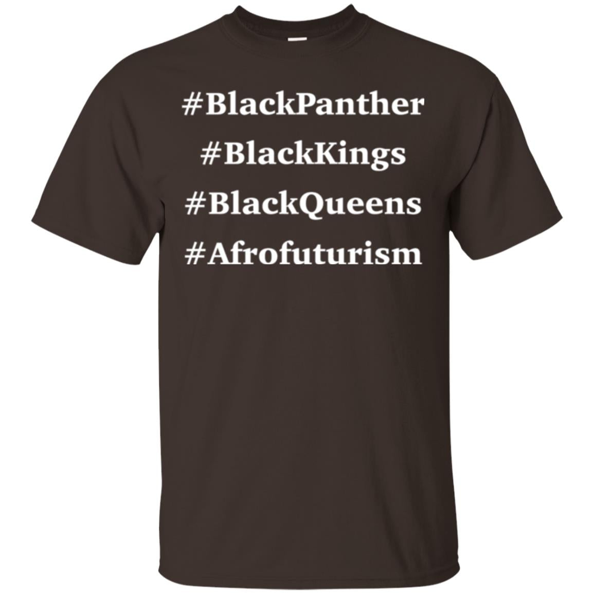 Black Panther Black Kings Black Queens Afrofuturism T-shirt Dark Chocolate
