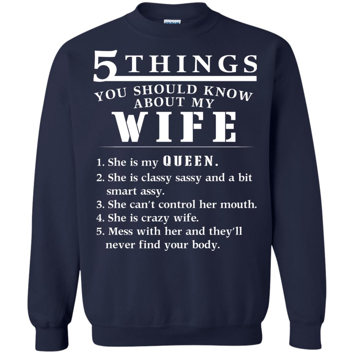 5 Things You Should Know About My Wife Husband T-shirt Navy