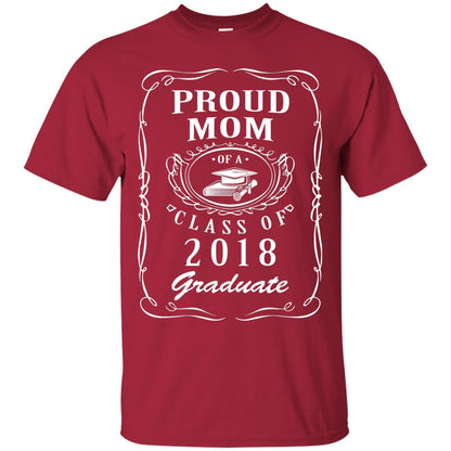 Proud Mom Of A Class Of 2018 Graduate Mommy Shirt Cardinal