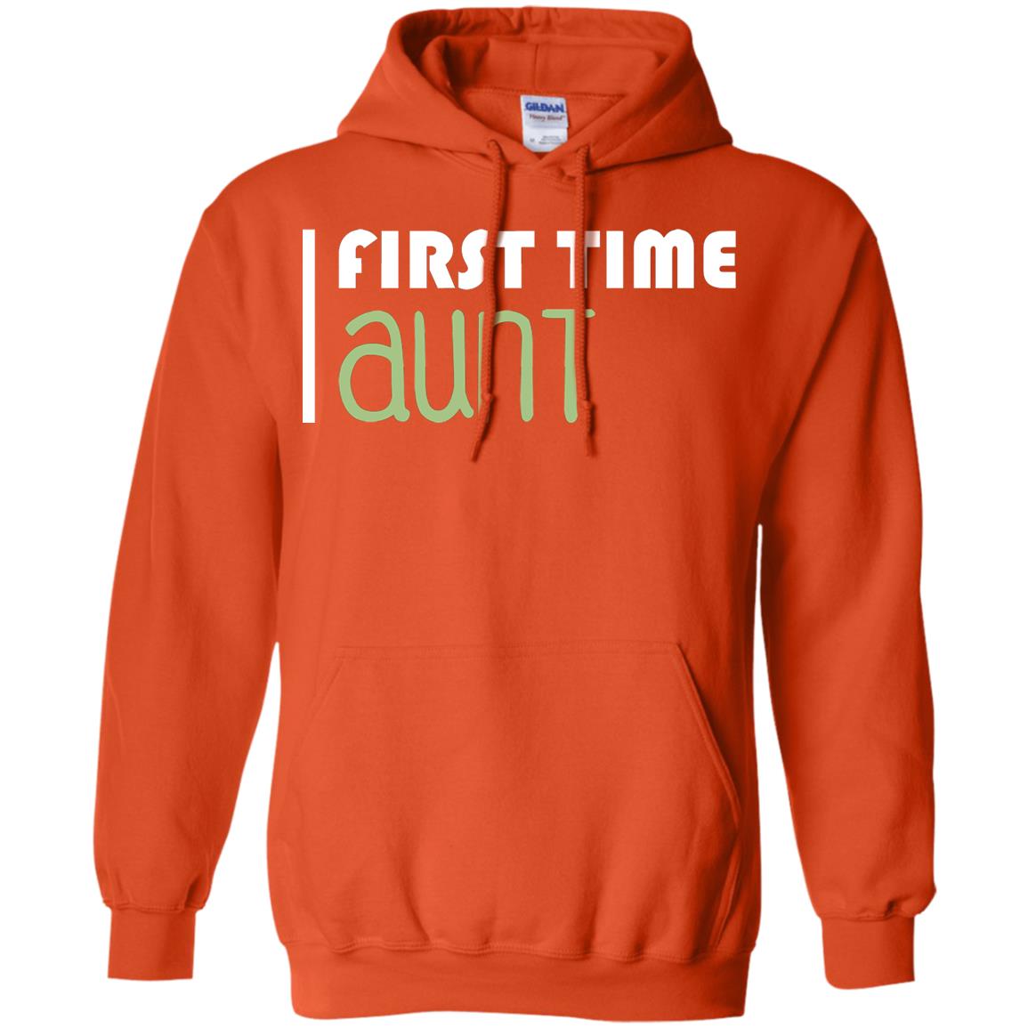 First Time Aunt New Auntie Shirt Orange
