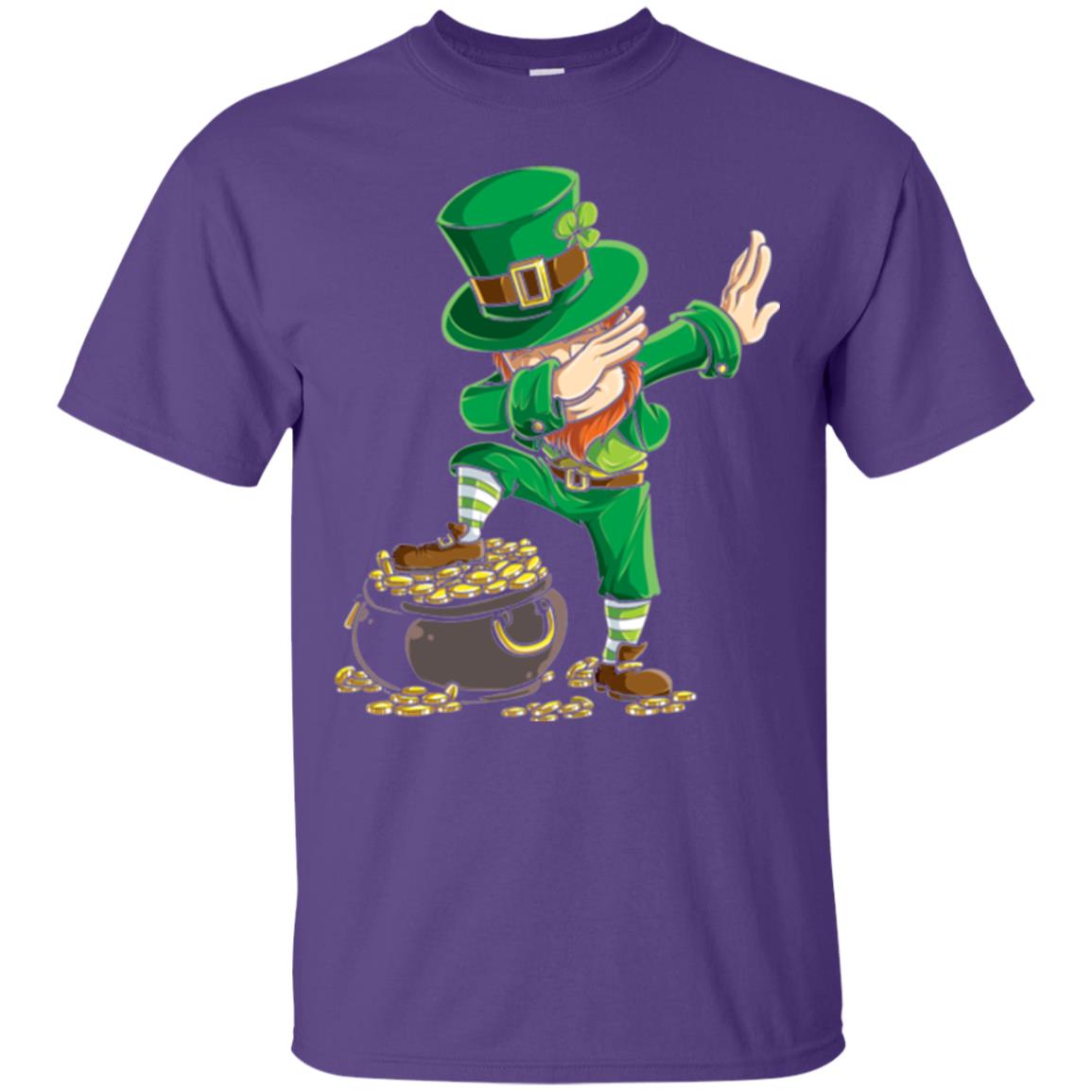 Dabbing Leprechaun Saint Patrick's Day T-shirt Purple