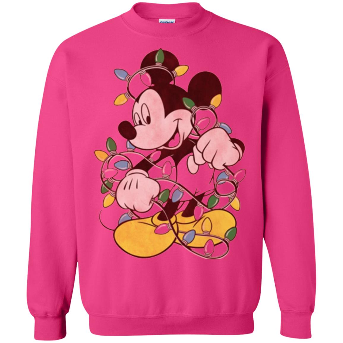 Christmas Lights T-shirt Disney Mickey Mouse Heliconia