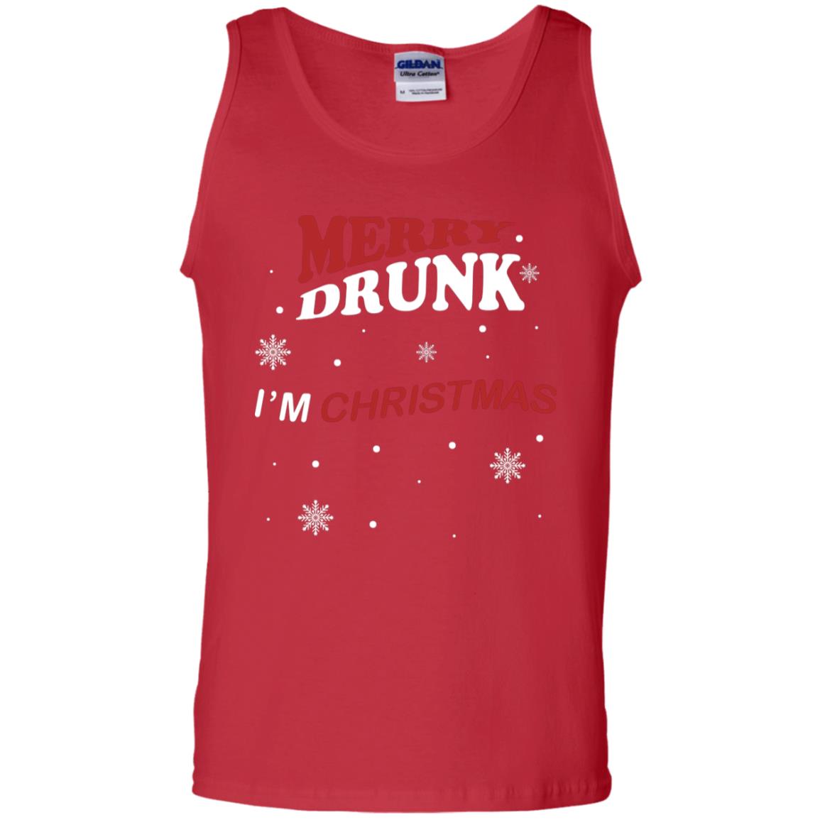 Merry Drunk I'm Christmas I'm Drunk Funny Drunken X-mas Shirt Red