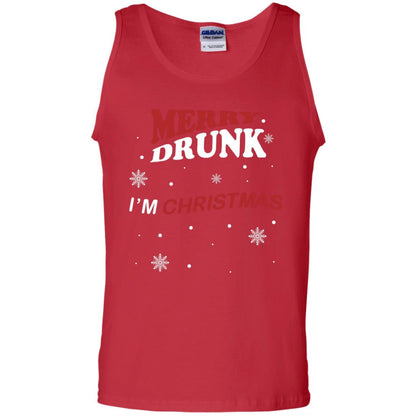 Merry Drunk I'm Christmas I'm Drunk Funny Drunken X-mas Shirt Red