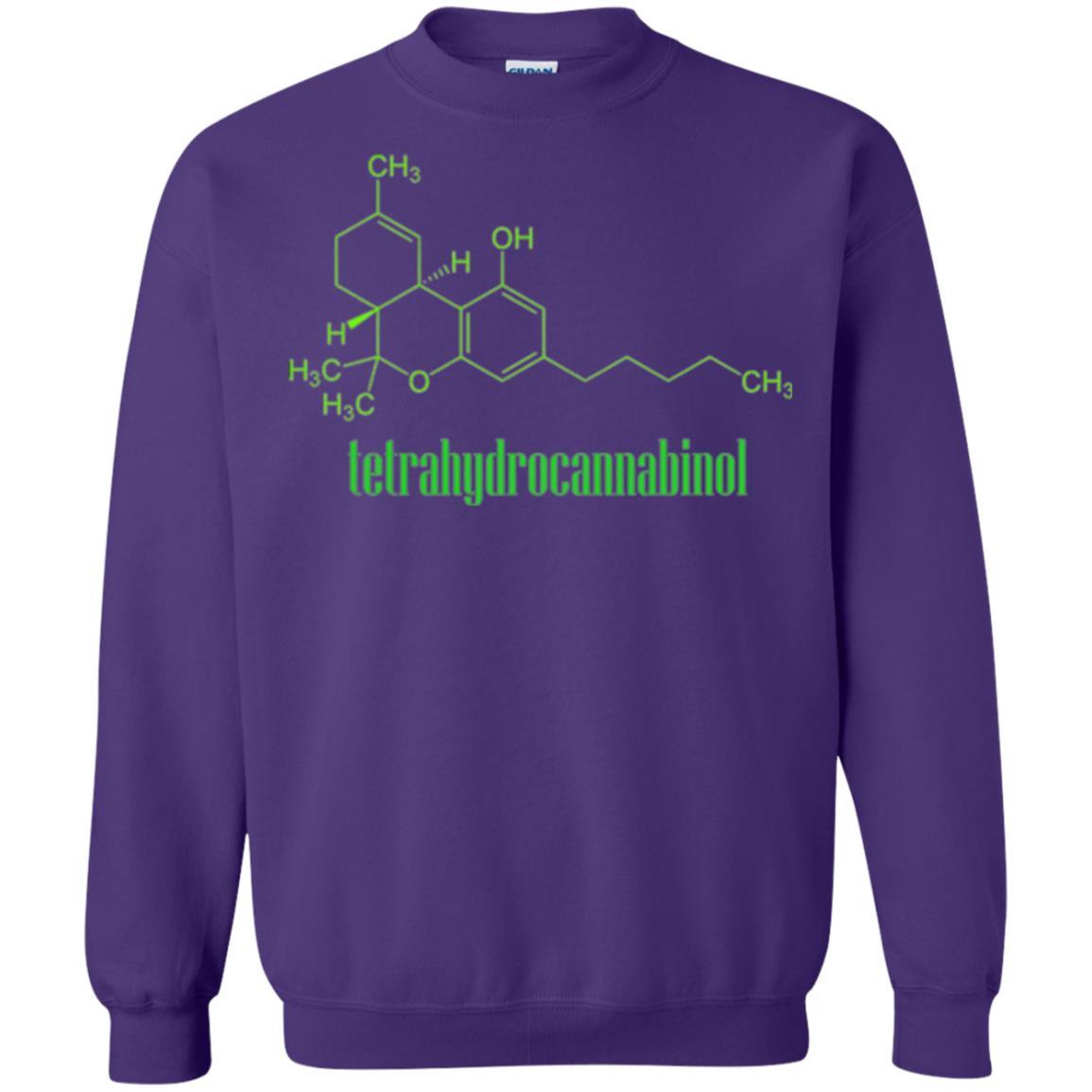 Canabis Molecule T-shirt Tetrahydrocannabinol Thc Purple