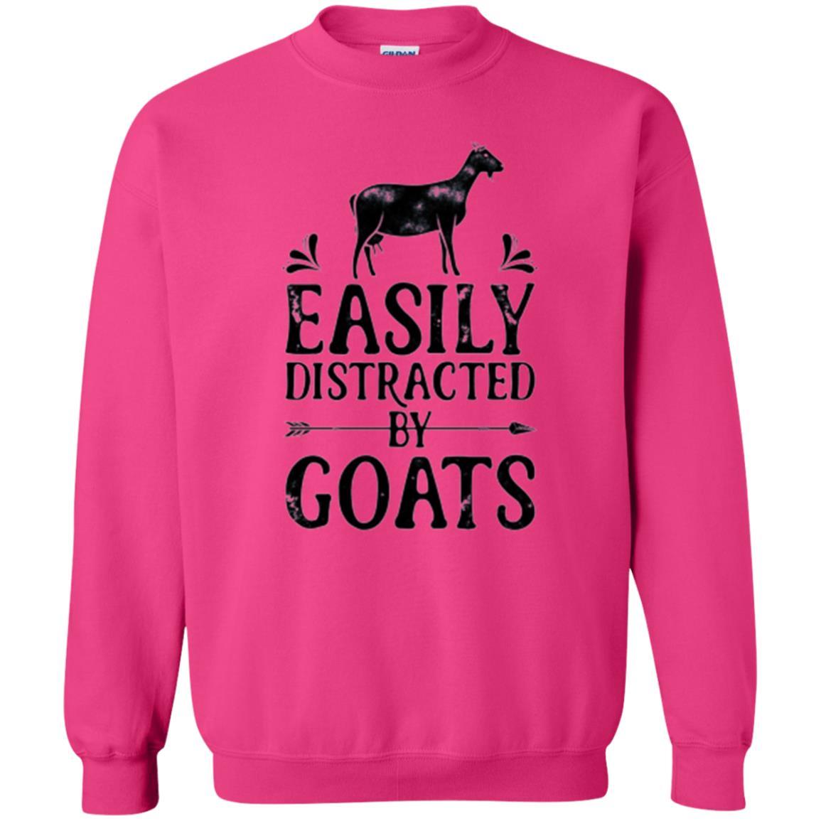 Goat Lover T-shirt Easily Distracted By Goats Heliconia