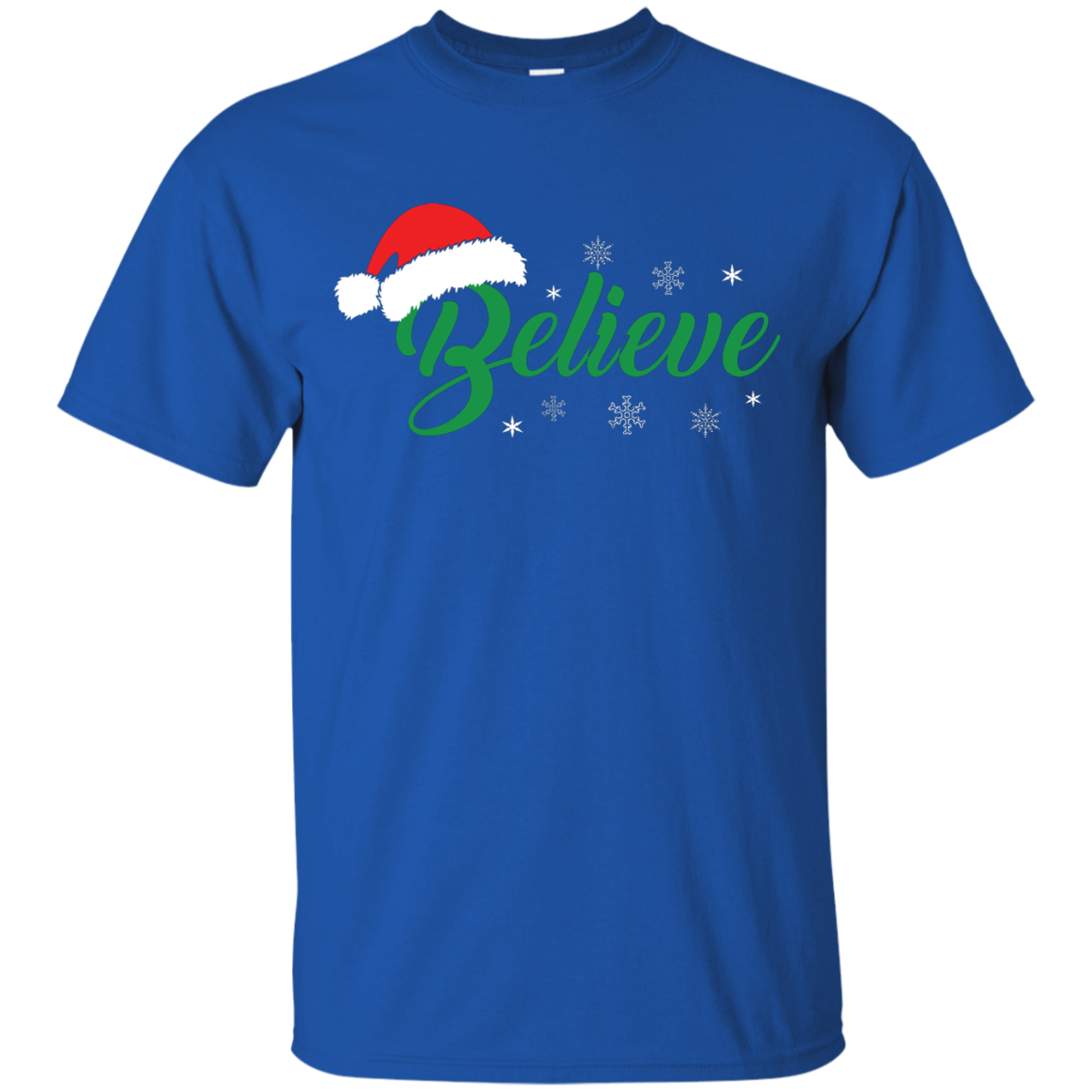 Christmas T-Shirt Believe In Santa Royal
