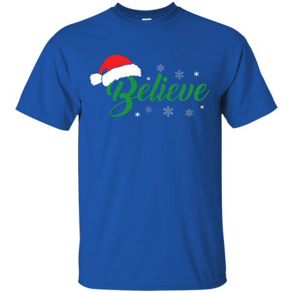 Christmas T-Shirt Believe In Santa Royal