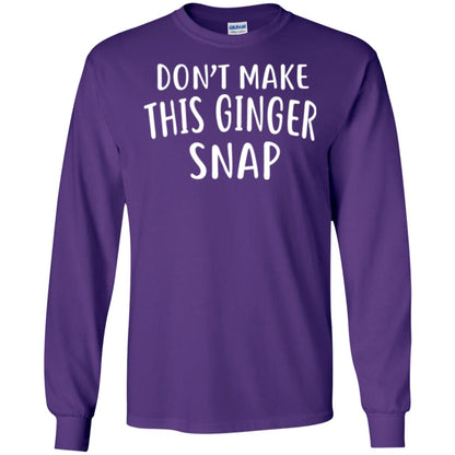Funny Redhead T-shirt Don_t Make This Ginger Snap Purple