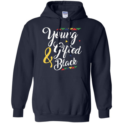 African American T-shirt Young Gifted And Black Navy