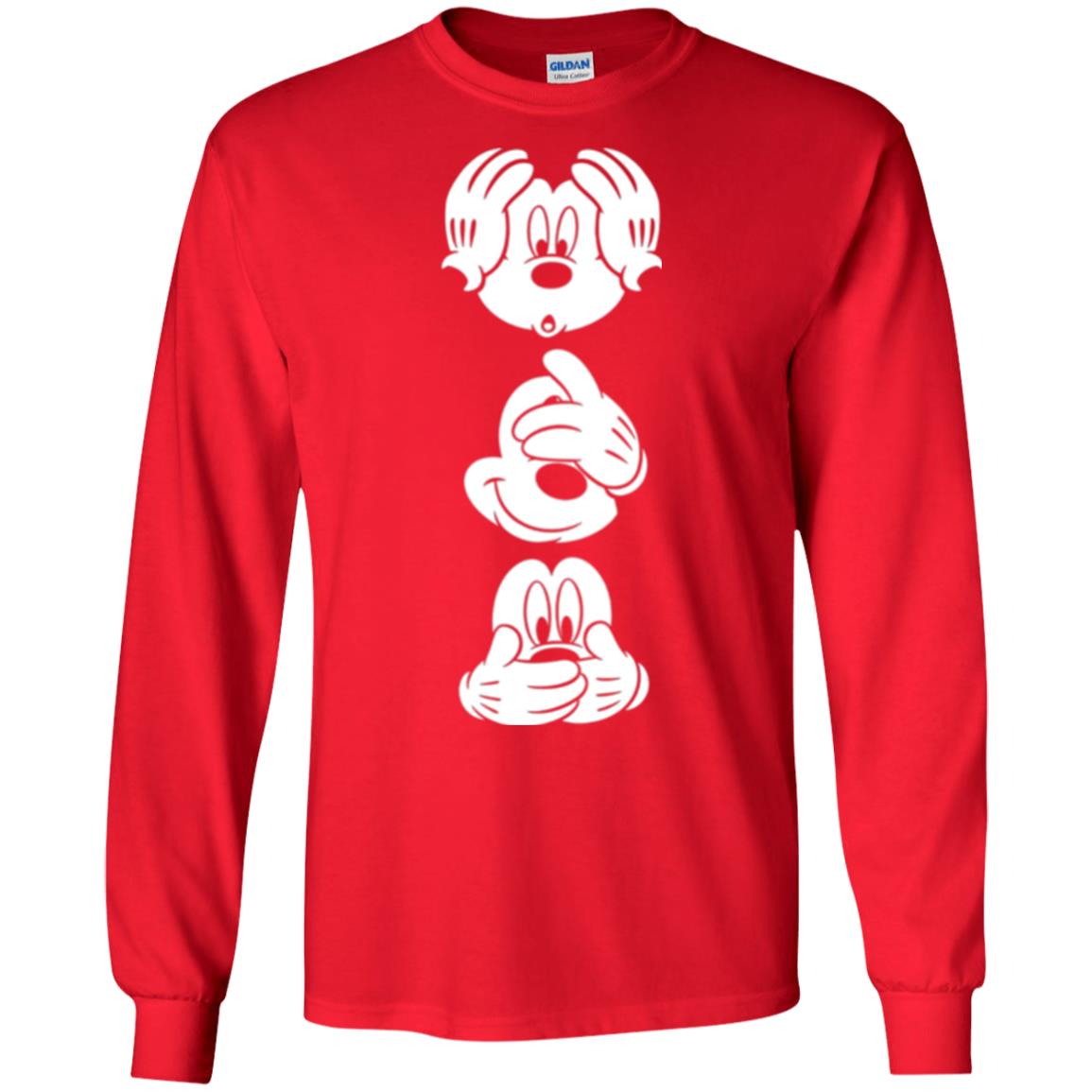 Cartoon T-shirt Disney Mickey Mouses Graphic Red