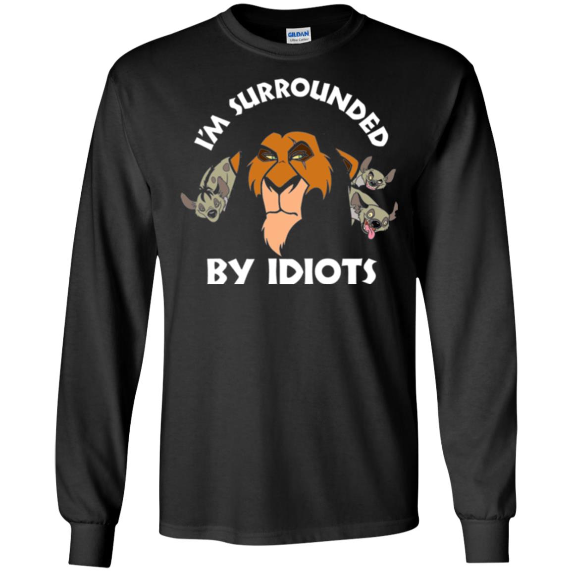 Disney Lion King T-shirt Scar Surrounded By Idiots Black