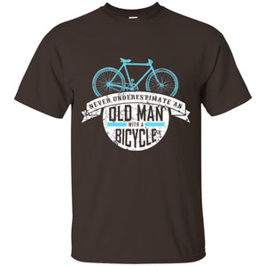 Mens Never Underestimate An Old Man With A Bicycle T-shirt