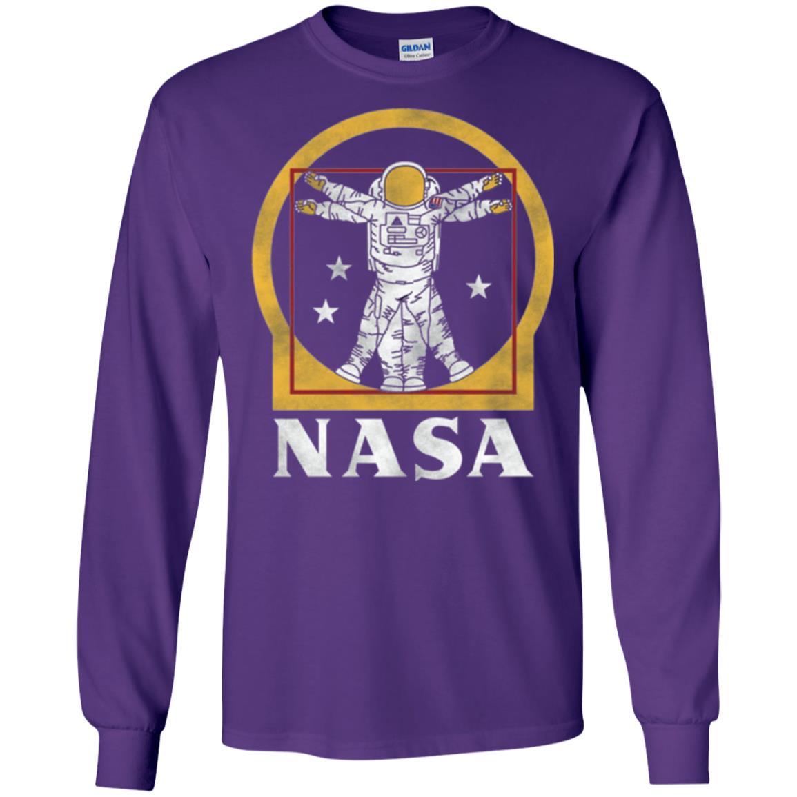 Vitruvian Astronaut T-shirt Purple