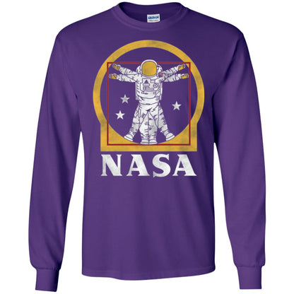 Vitruvian Astronaut T-shirt Purple