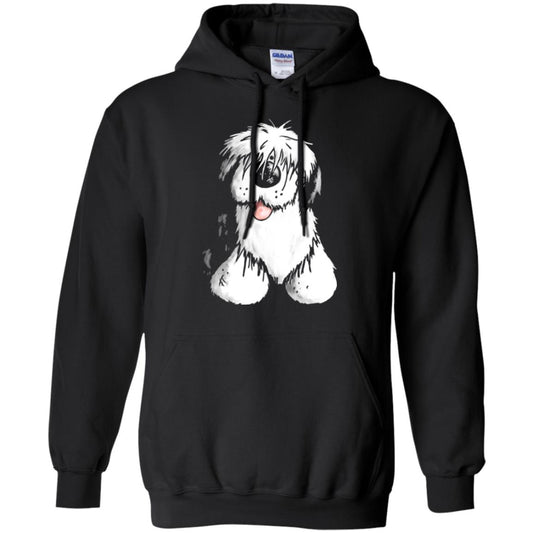 Dog Lover T-shirt Happy Old English Sheepdog Black