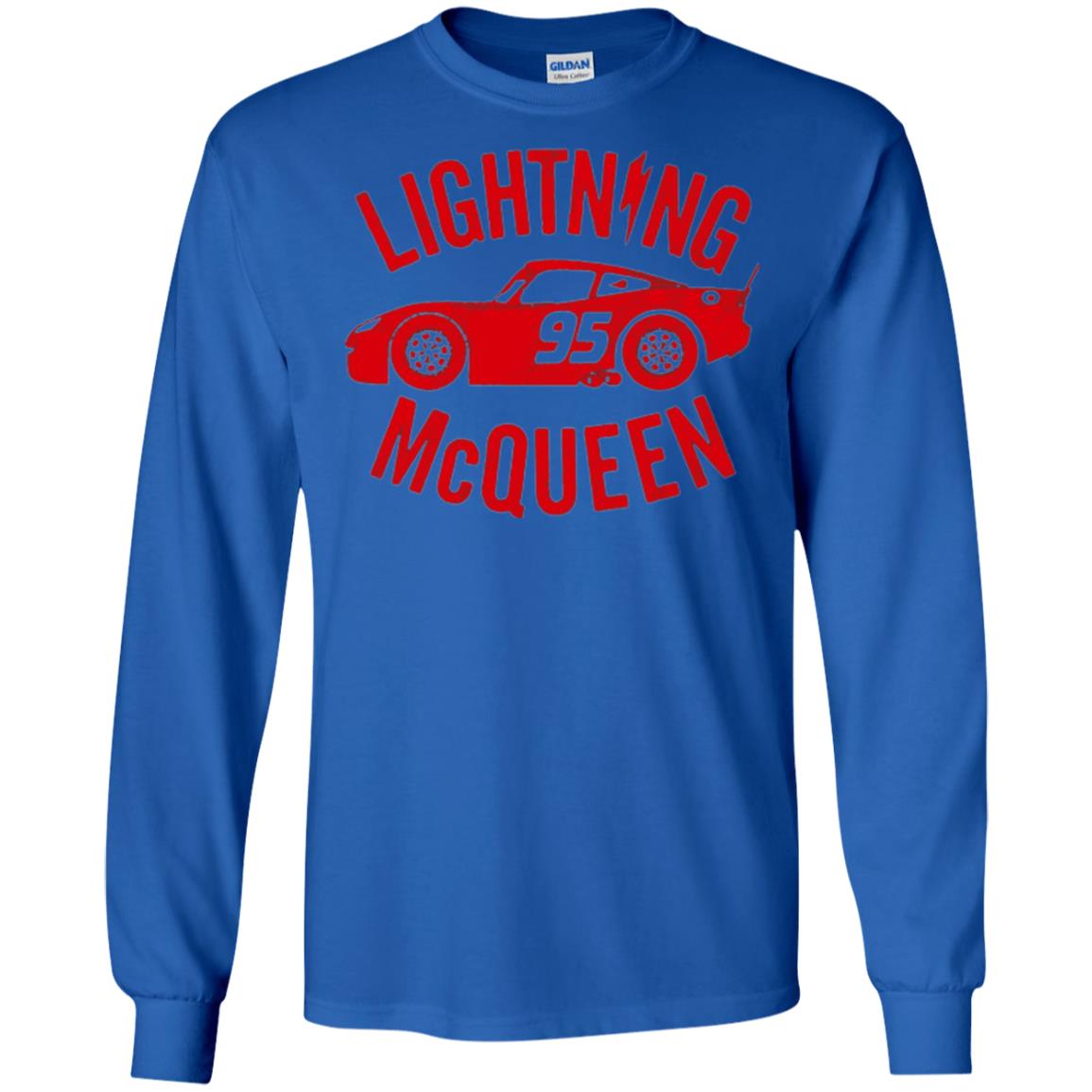 Pixar Cars Lightning 95 Mcqueen Vintage Graphic T-shirt Royal