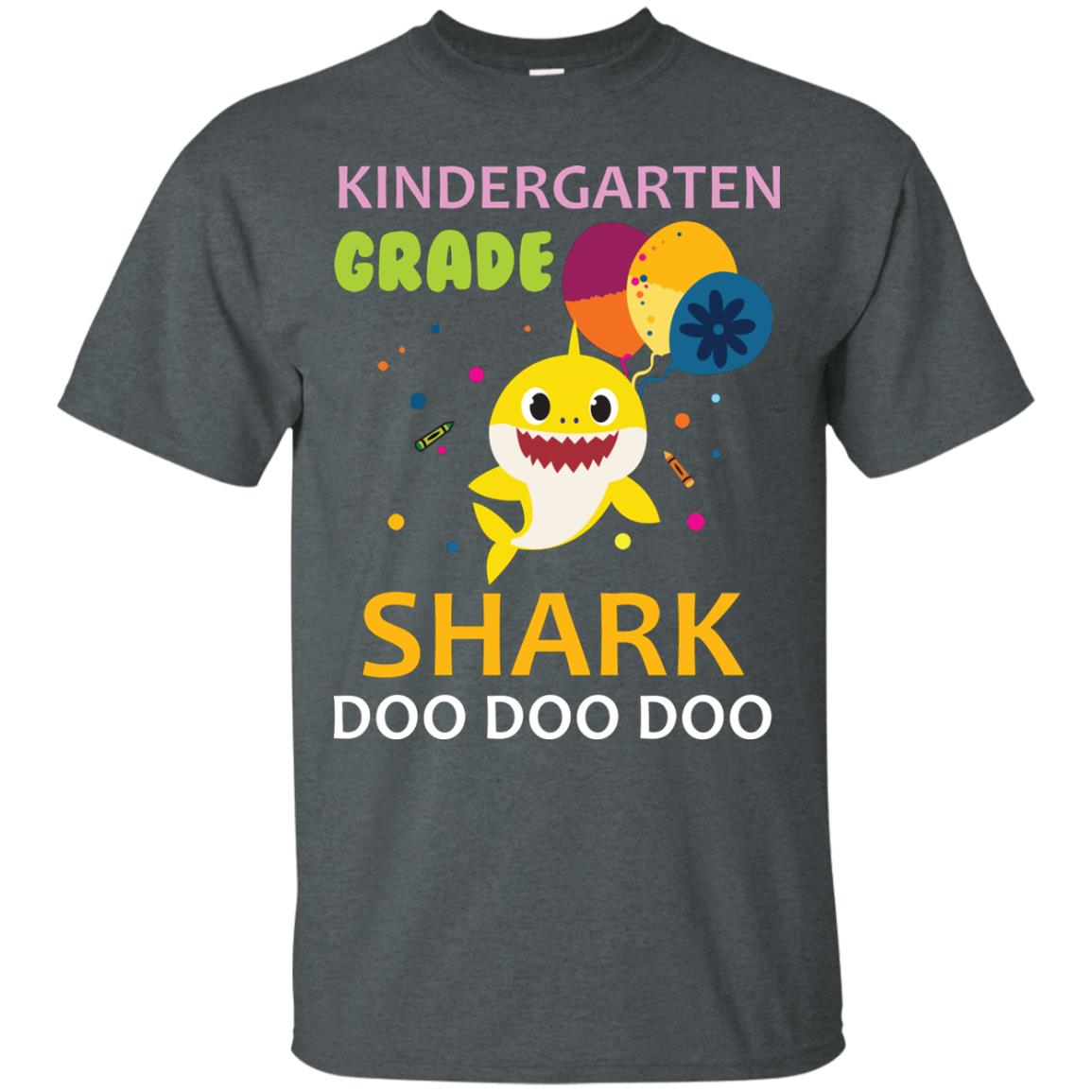 Kindergarten Shark Doo Doo Doo Back To School T-shirt Dark Heather
