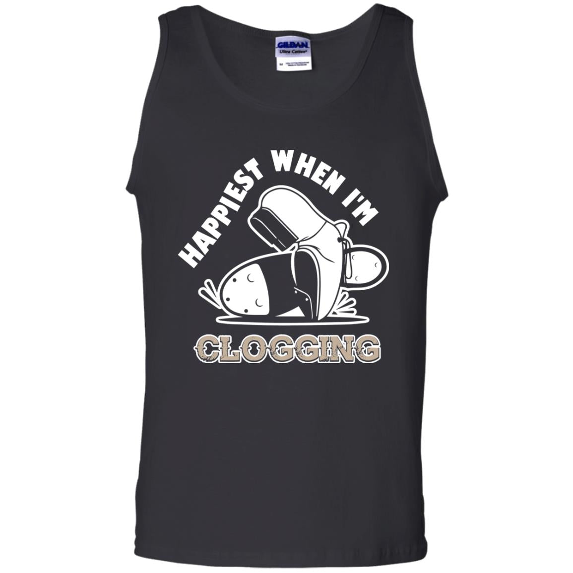Clogger T-shirt Happiest When I'm Clogging Black