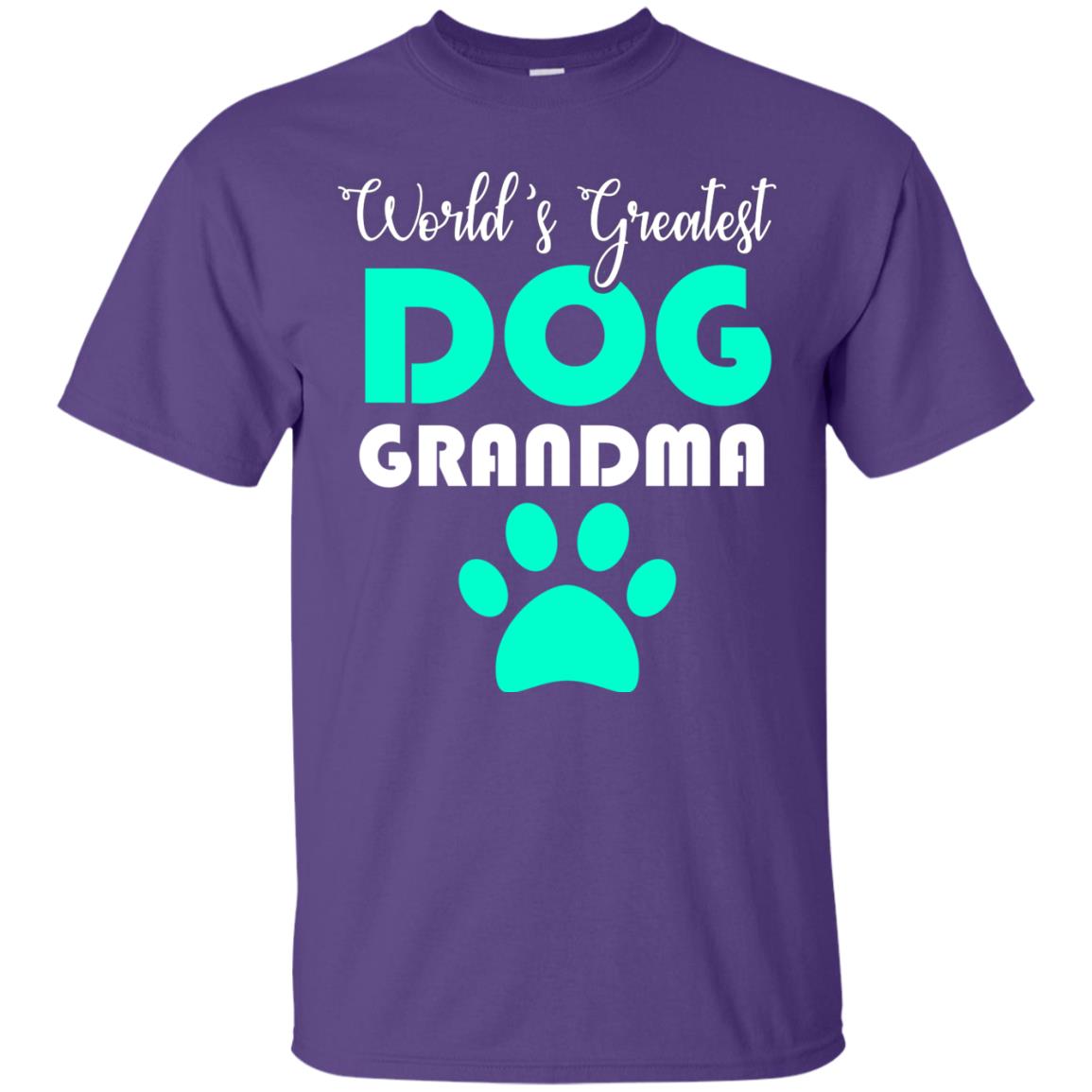 World_s Greatest Dog Grandma Cool Shirt For Mama Love Dogs Purple
