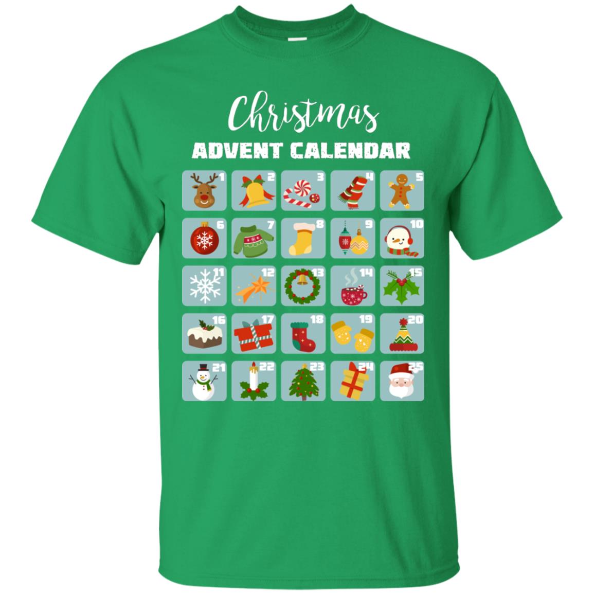 Christmas Calendar December 2018 Gift Shirt Irish Green