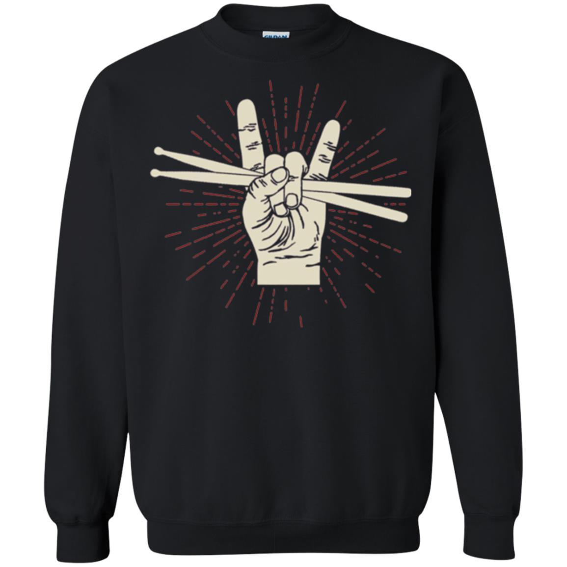 Drummer T-shirt Drumsticks Percussion Rock Black