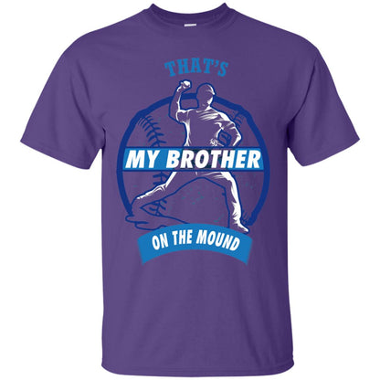 That_s My Brother On The Mound Baseball Pitcher Shirt Purple