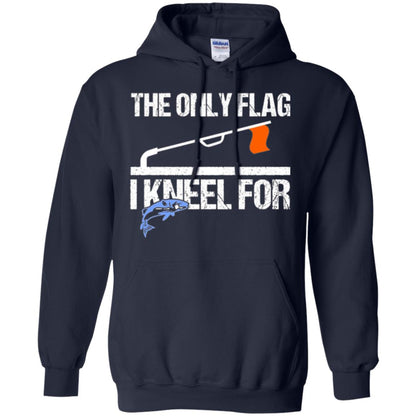 Fishing Lovers T-shirt The Only Flag I Kneel For Navy