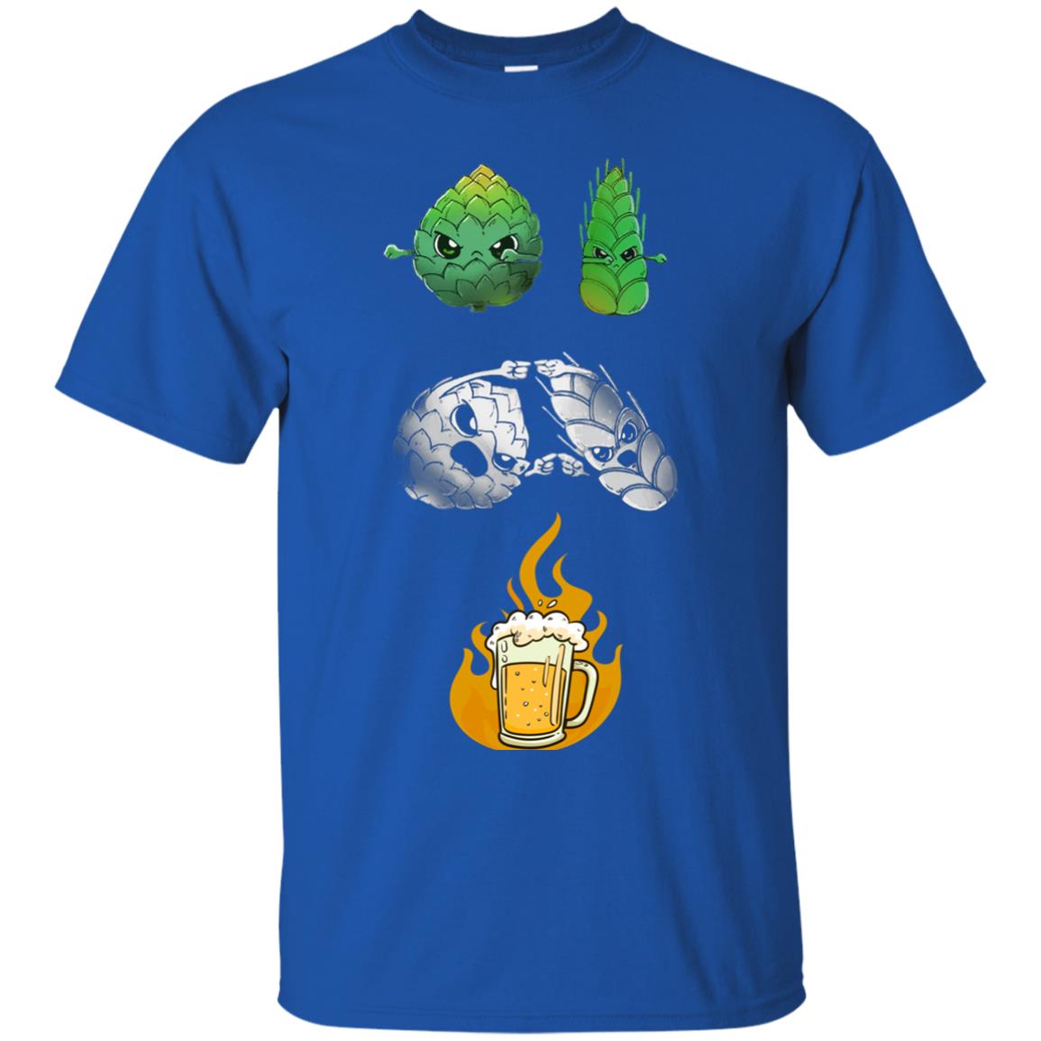Beer Lover T-shirt Beer Fusion Flags Royal