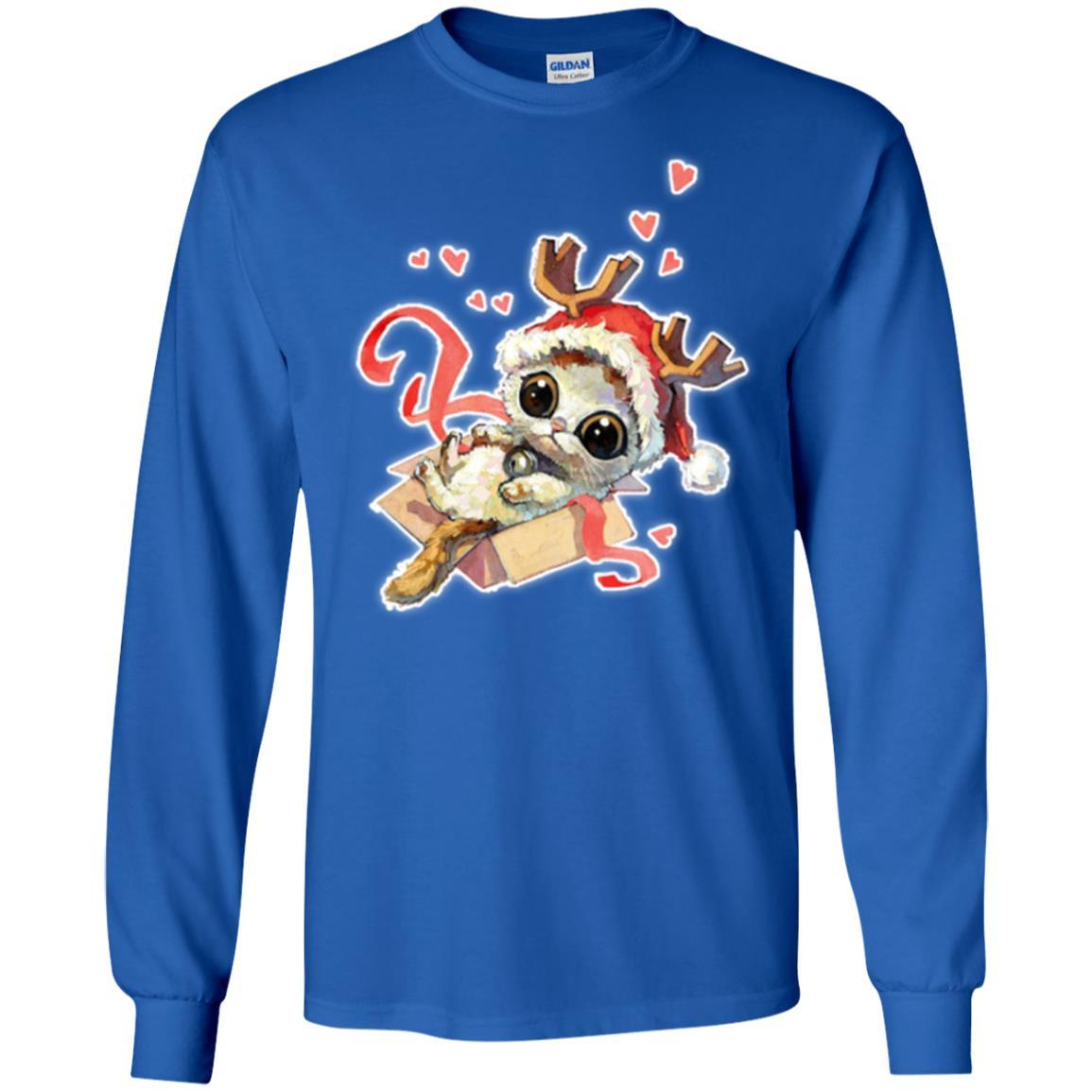 Cat Lover T-shirt Merry Christmas Royal