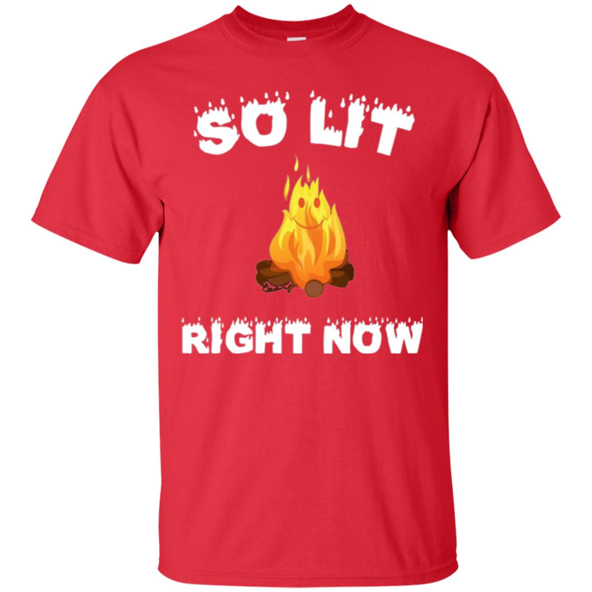 So Lit Right Now Camper T-shirt Red