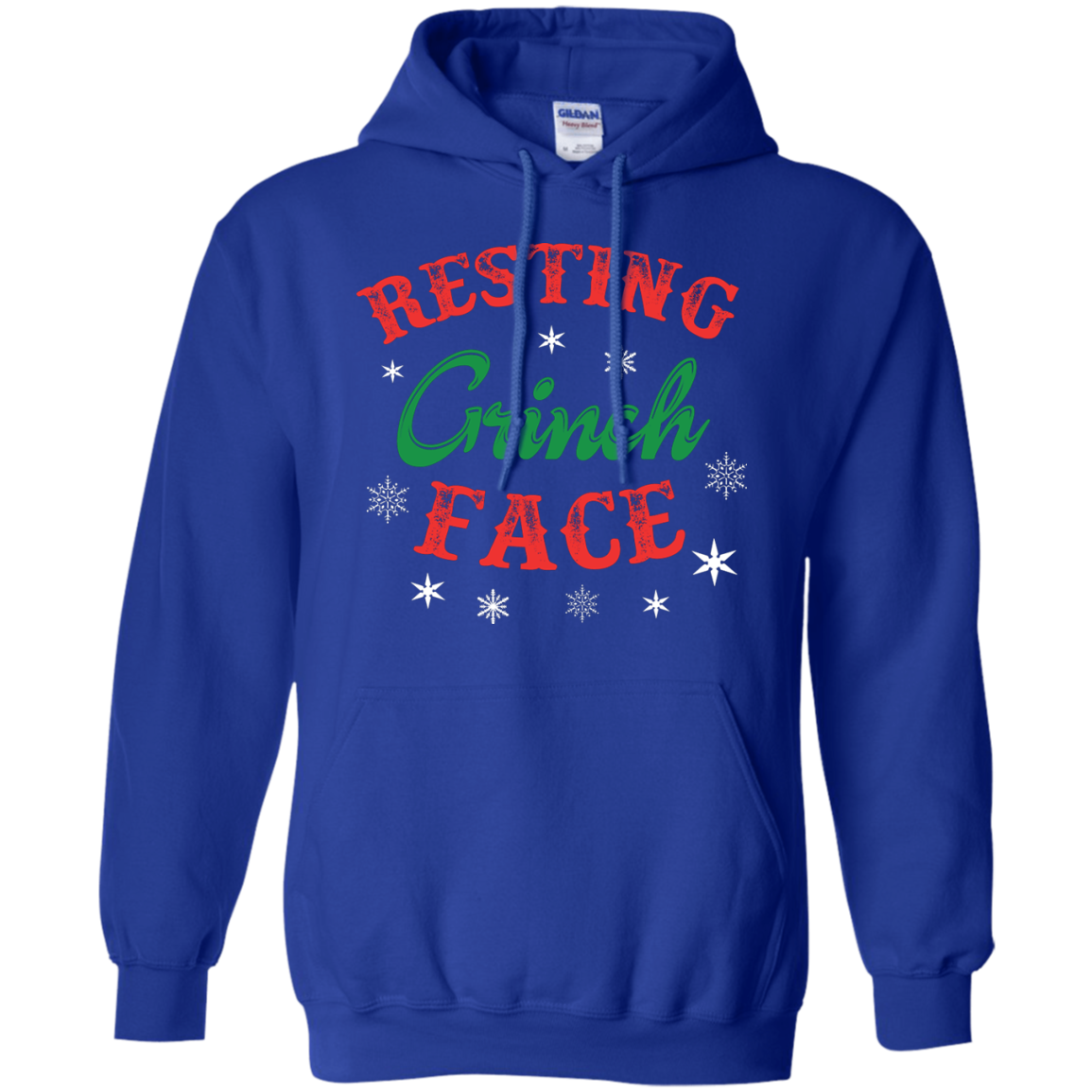 Christmas T-Shirt Resting Grinch Face Royal