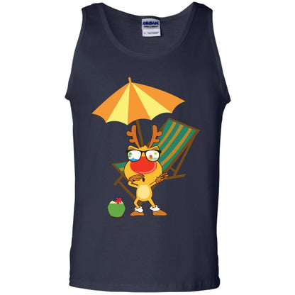 Dabbing Reindeer With Sunglasses Celebrate Xmas In July 2018 Shirt Navy