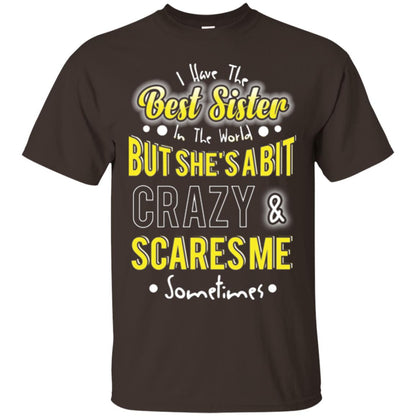 Family T-shirt I Have The Best Sister In The World Dark Chocolate