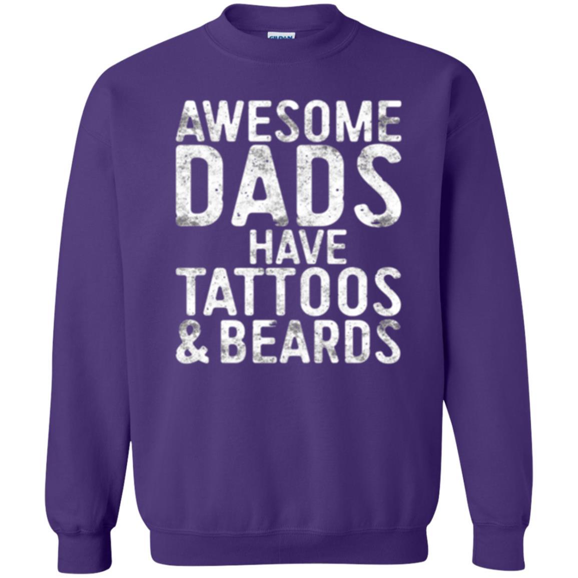 Daddy T-shirt Awesome Dads Have Tattoos And Beards Purple